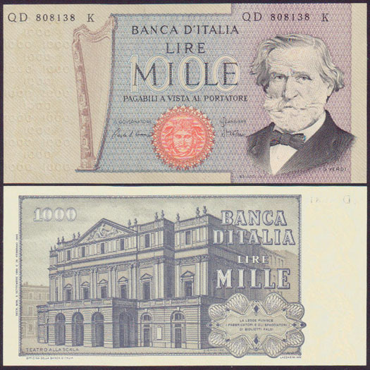 1980 Italy 1,000 Lire (Ciampi/Stevani) Unc L000143